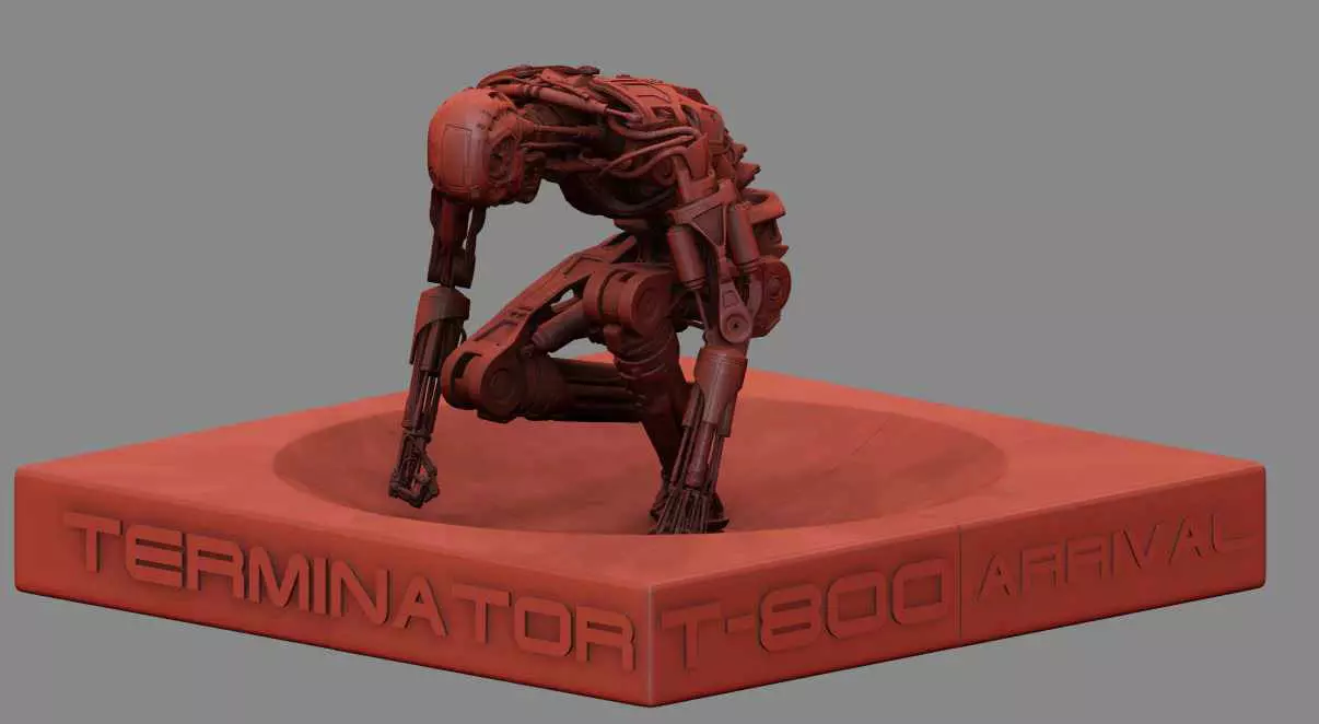 Terminator T800 T2 Arrival High Detal 3D print model_0