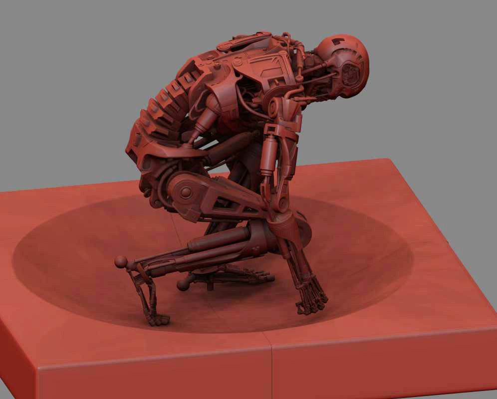 Terminator T800 T2 Arrival High Detal 3D print model_8