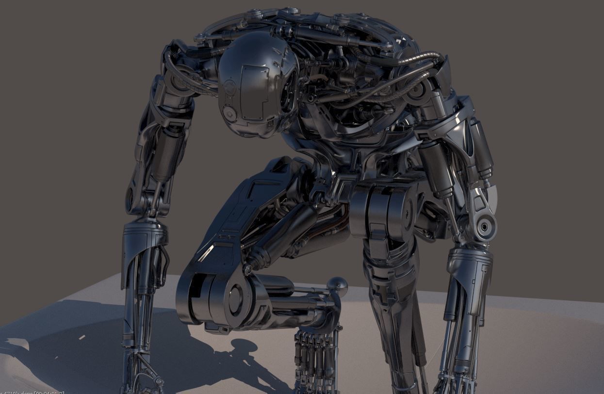 Terminator T800 T2 Arrival High Detal 3D print model_28