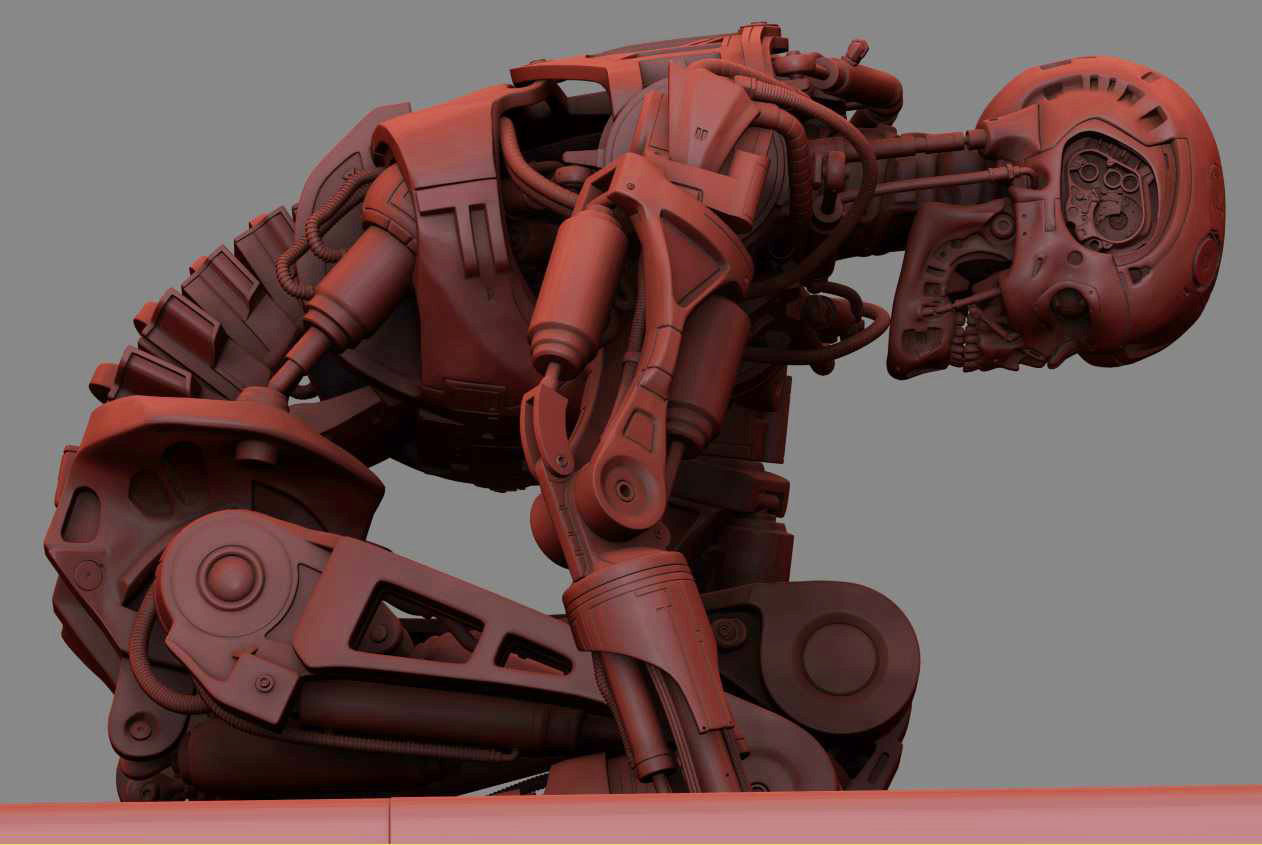 Terminator T800 T2 Arrival High Detal 3D print model_10