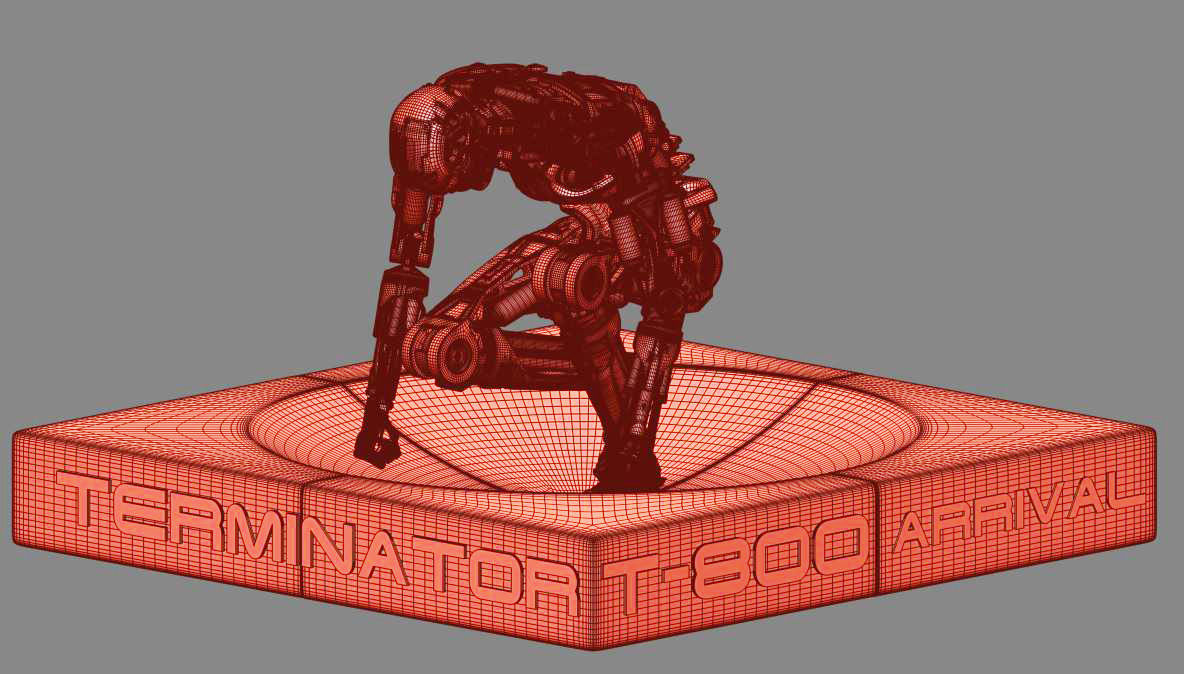 Terminator T800 T2 Arrival High Detal 3D print model_1