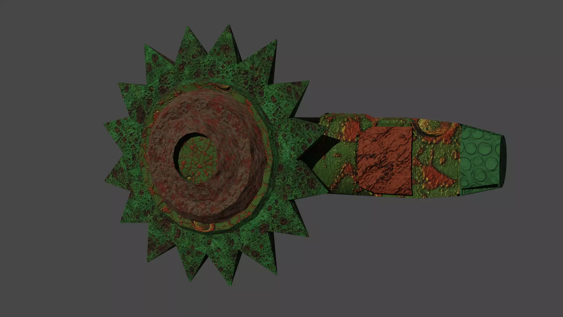 Gothic Grind Low-Poly Horror Chainsaw 3D Model Low-poly 3D model