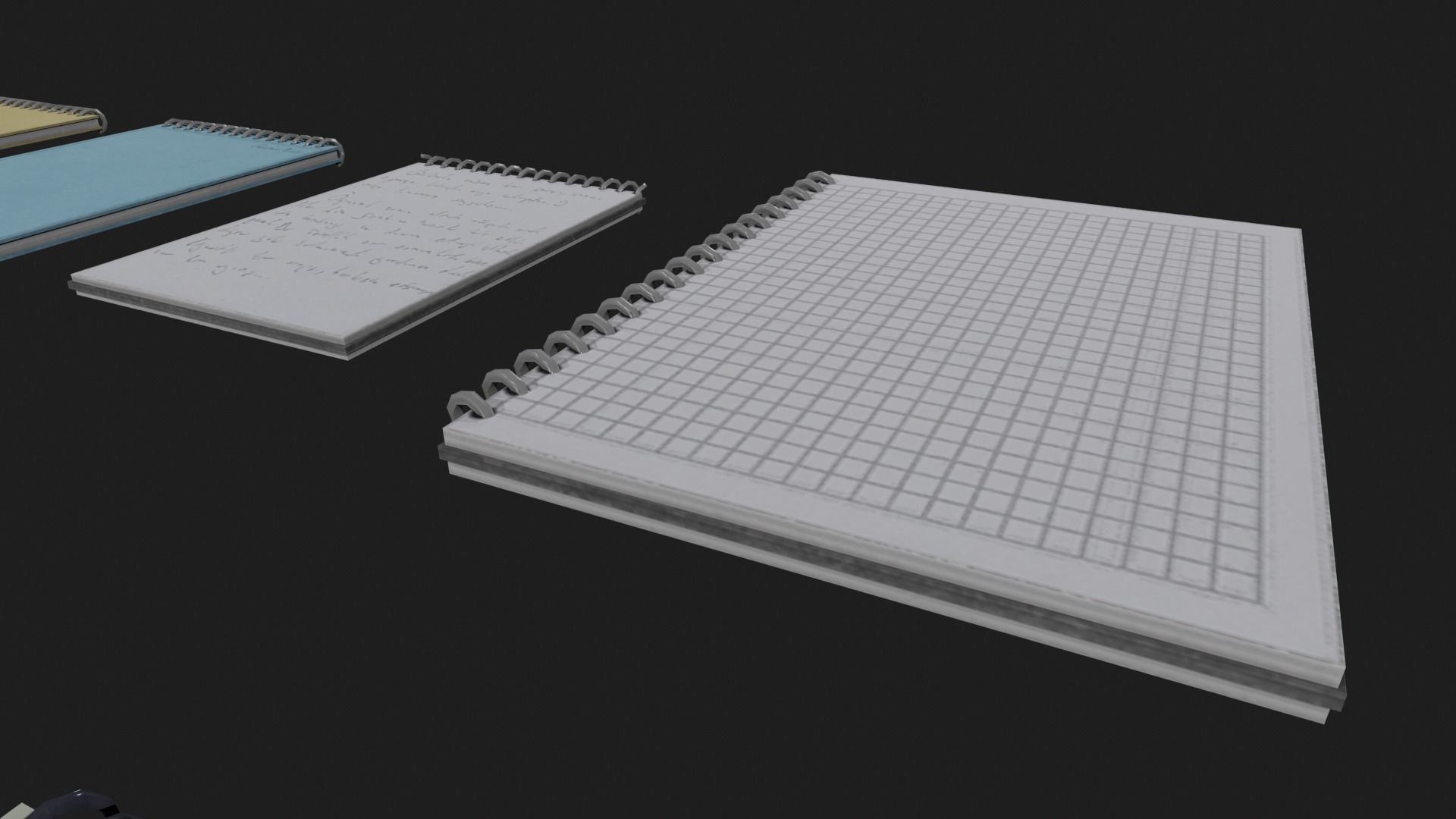 Notebooks Low-poly 3D model_4