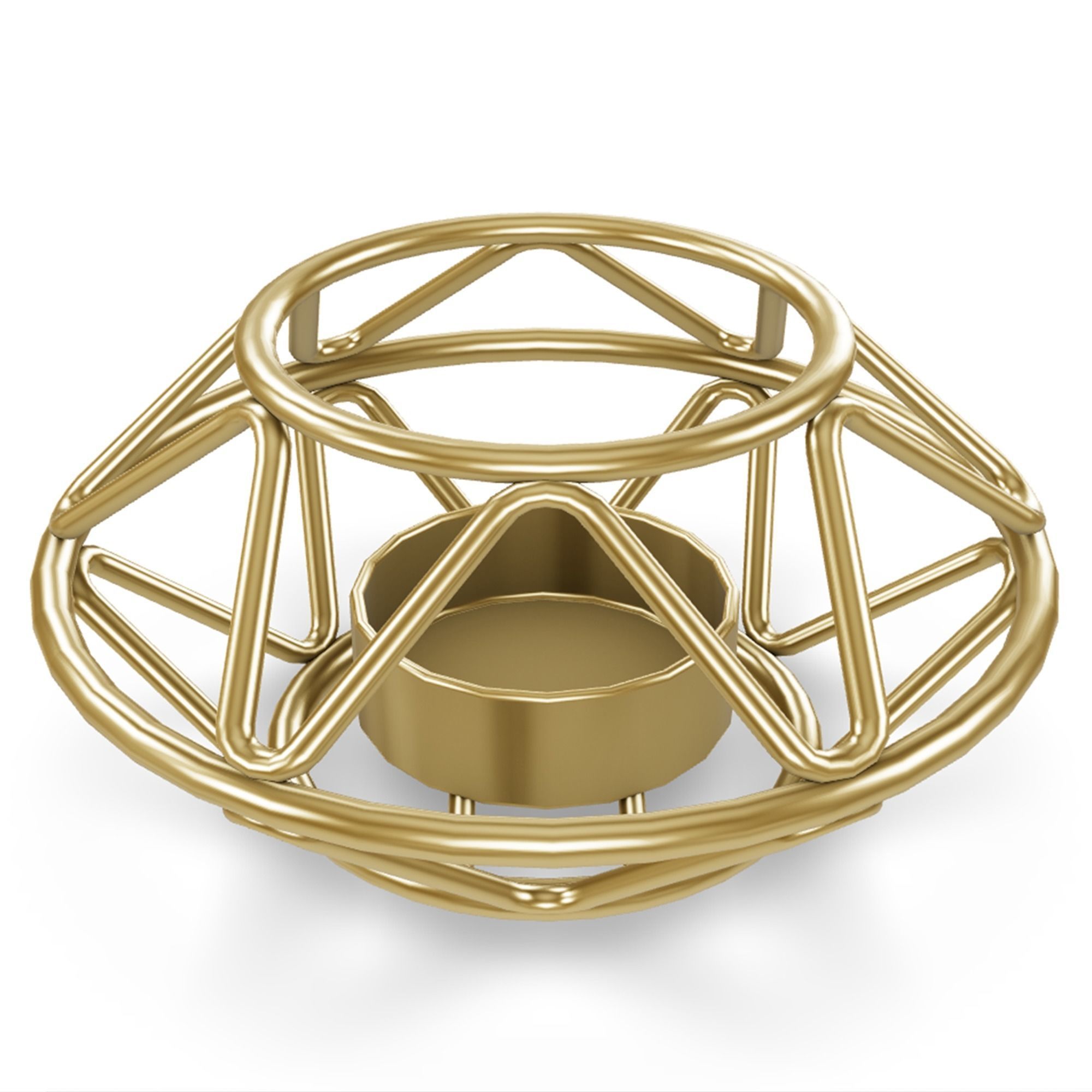 Geometric Candle Holder 2 Low-poly 3D model_1
