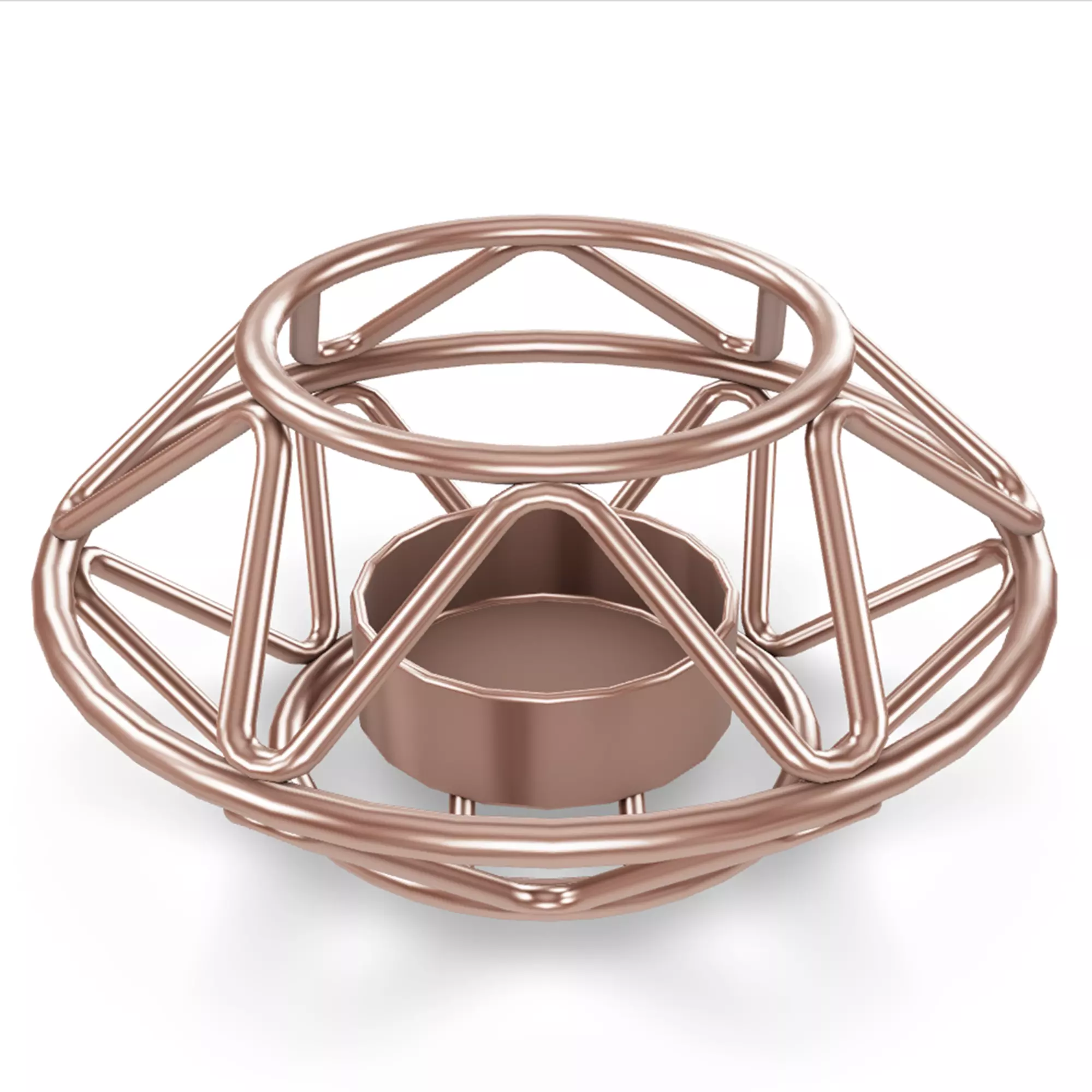 Geometric Candle Holder 2 Low-poly 3D model_0