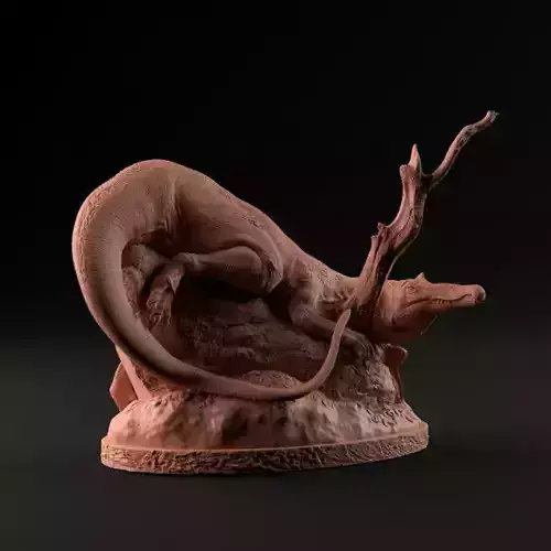 Baryonix resting 1-35 and 1-72 scale pre-supported dinosaur