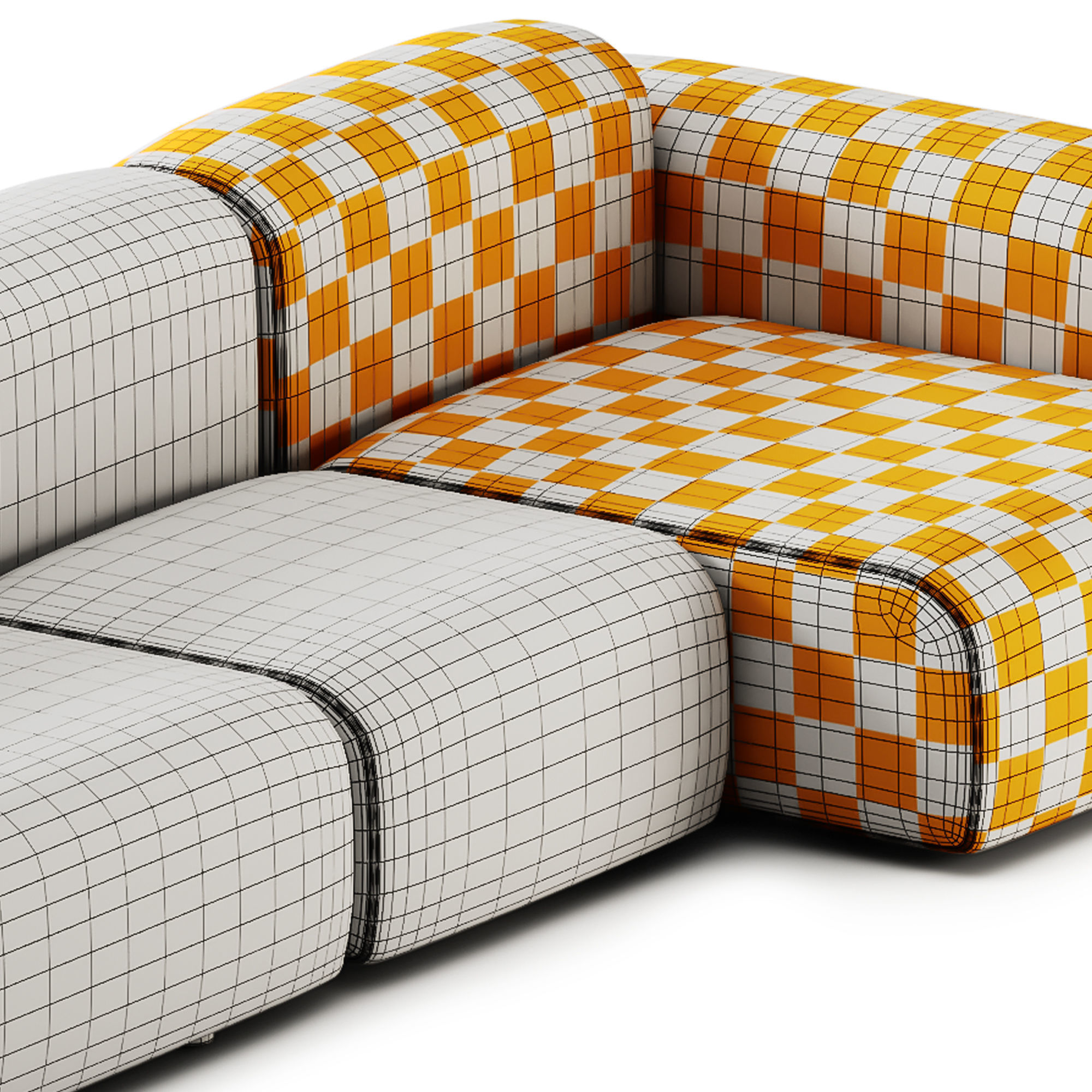 Hay Mags Soft Sofa 3 Seater Combination 3D model_6