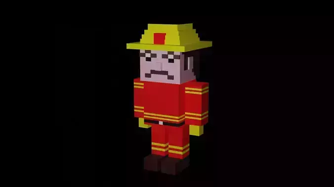 Low Poly Firefighter