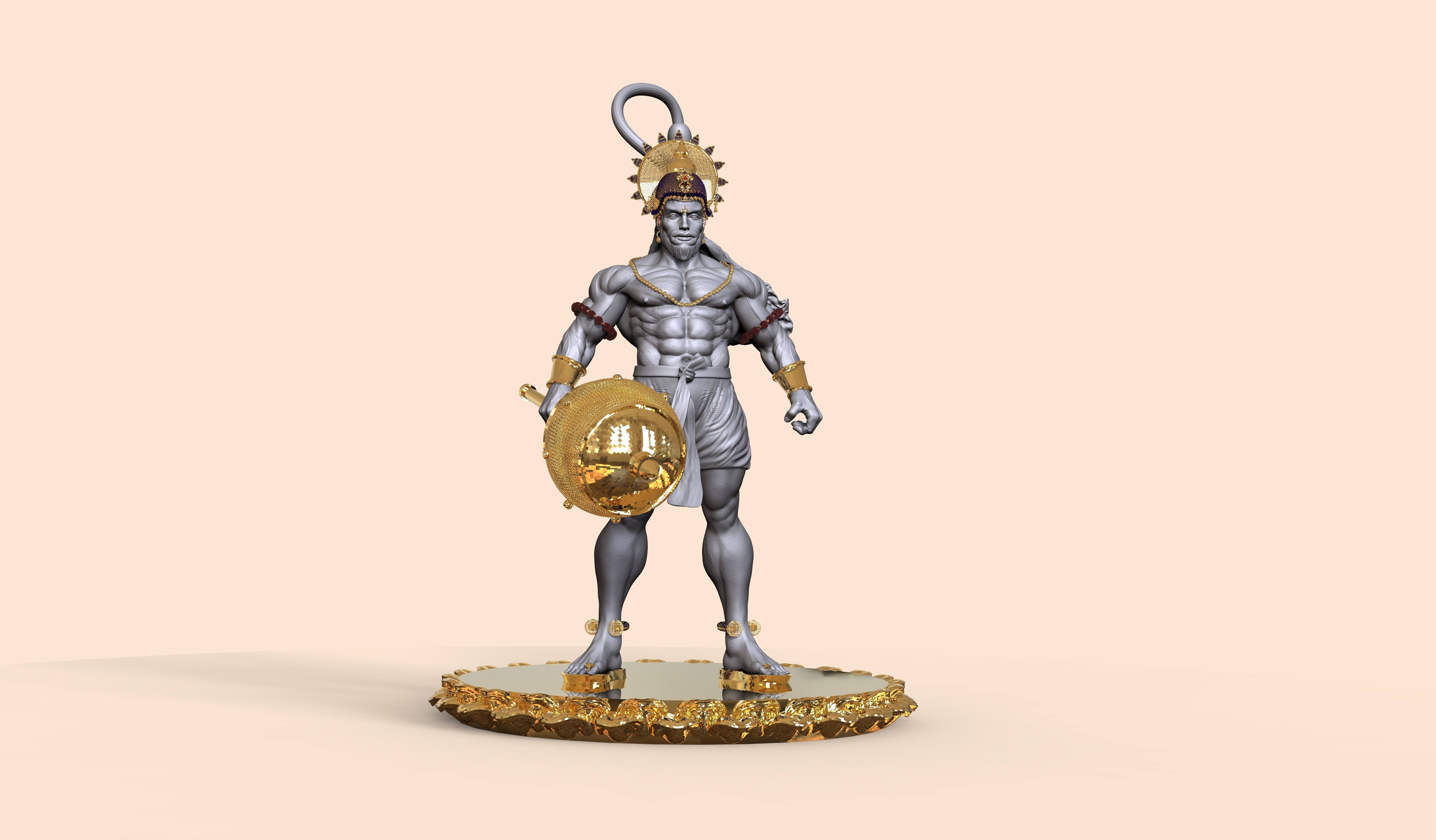 Hanuman ji 3D print model_2
