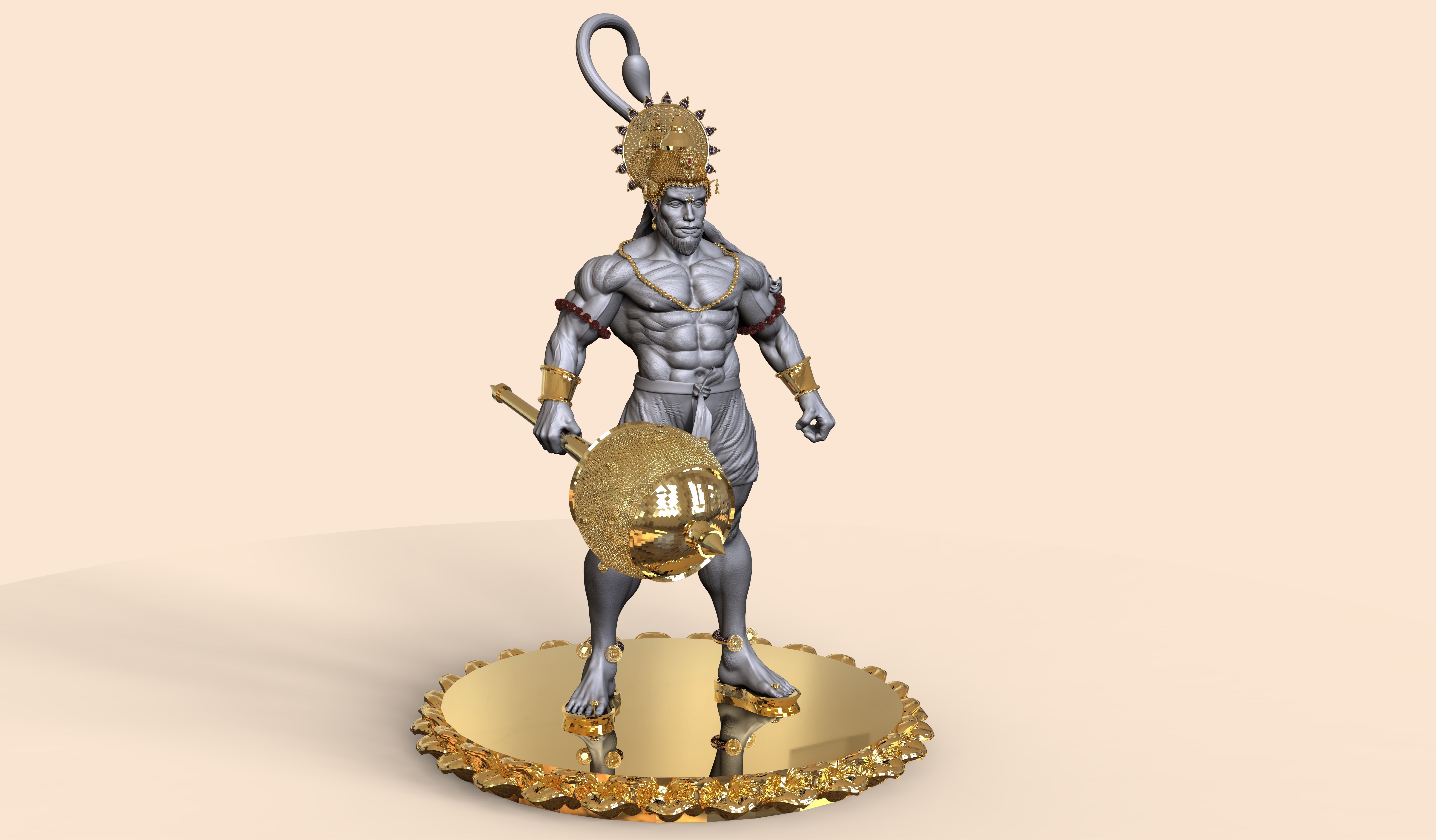 Hanuman ji 3D print model_4