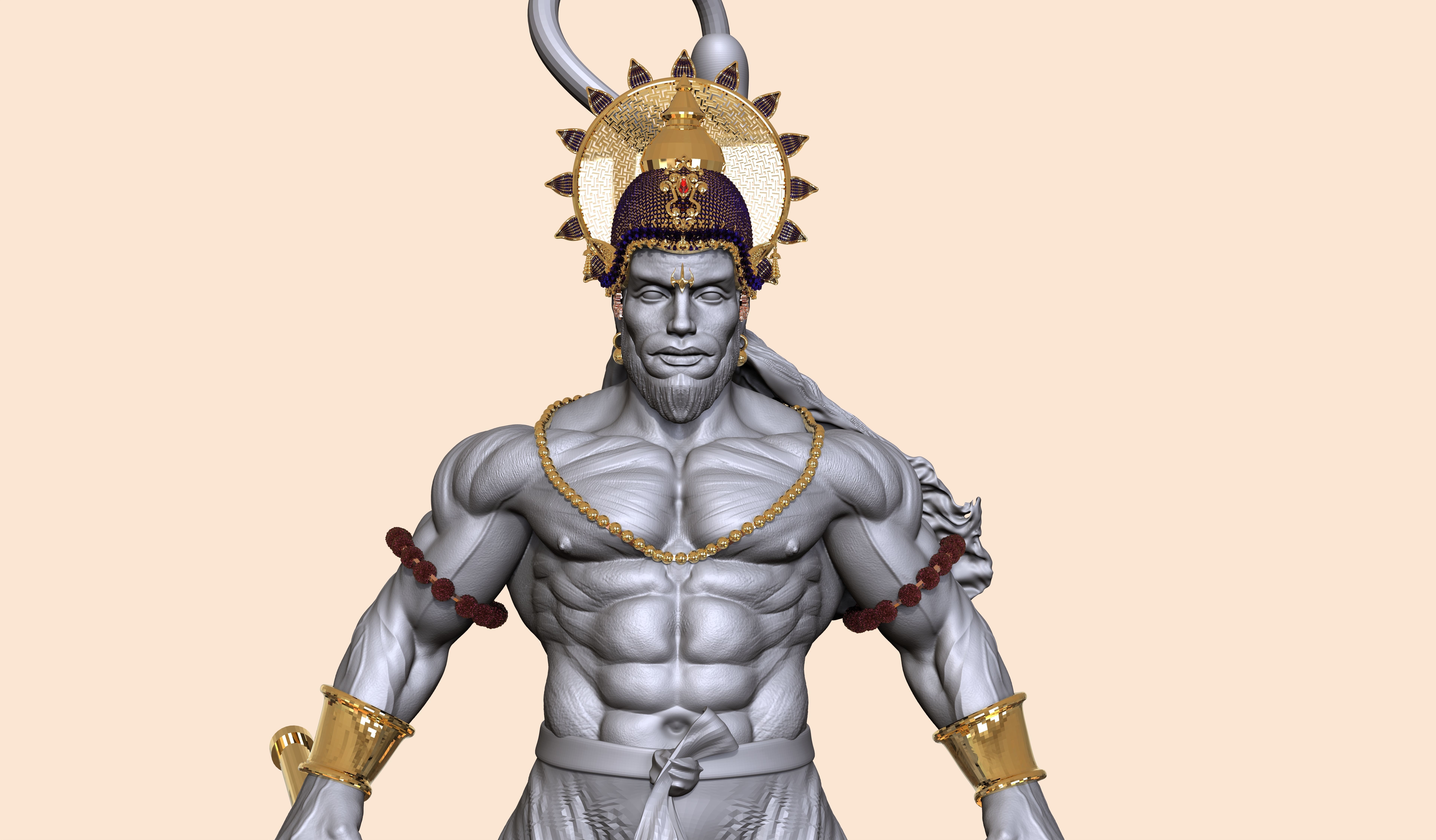 Hanuman ji 3D print model_3