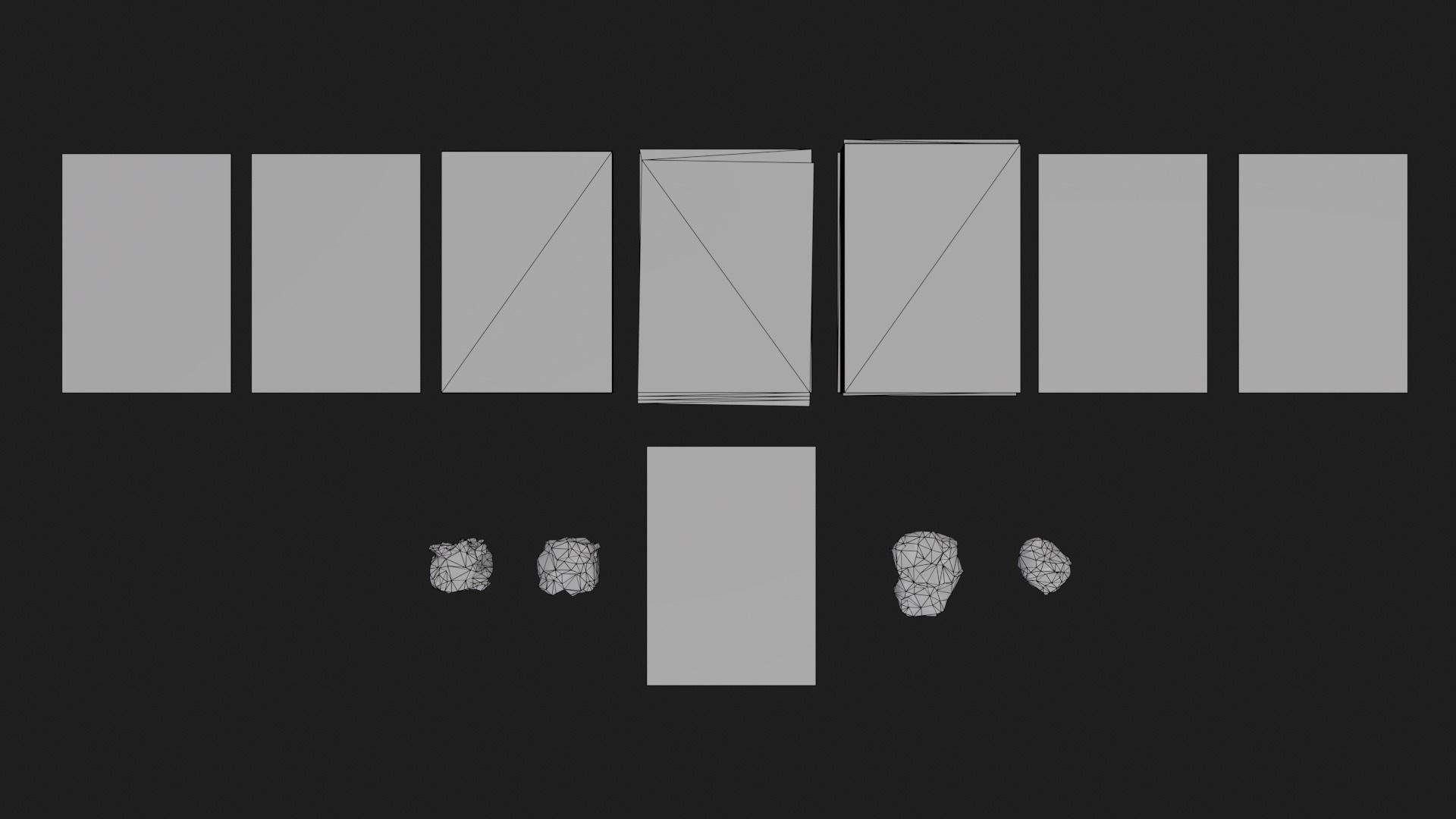 Papers and Bulk Paper Free low-poly 3D model_10
