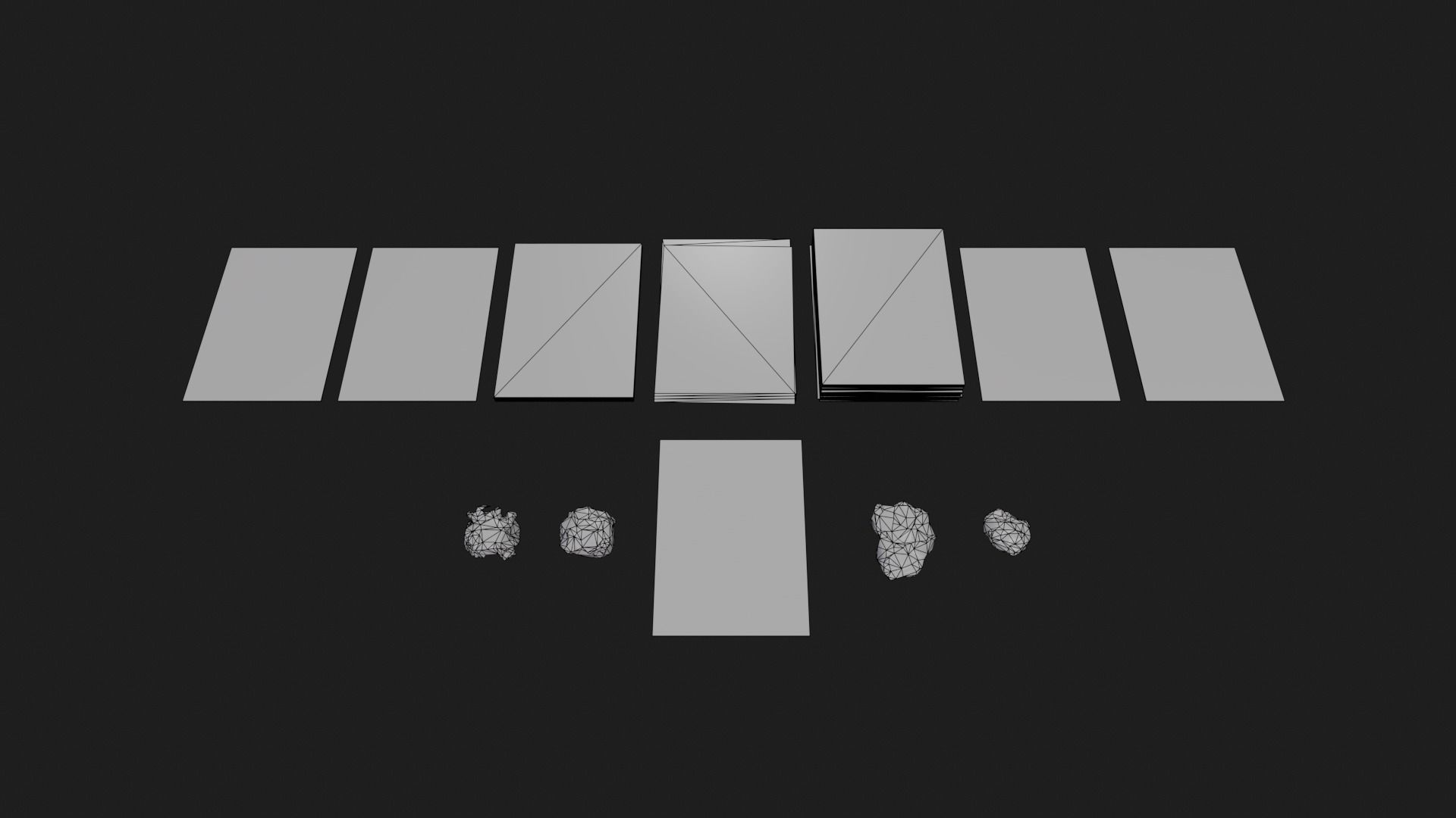 Papers and Bulk Paper Free low-poly 3D model_6