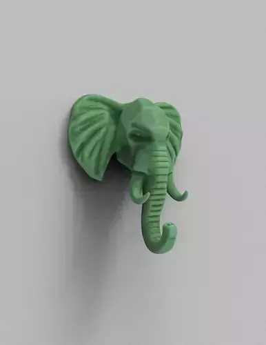 Elephant Wall Hook Printable 3D print model