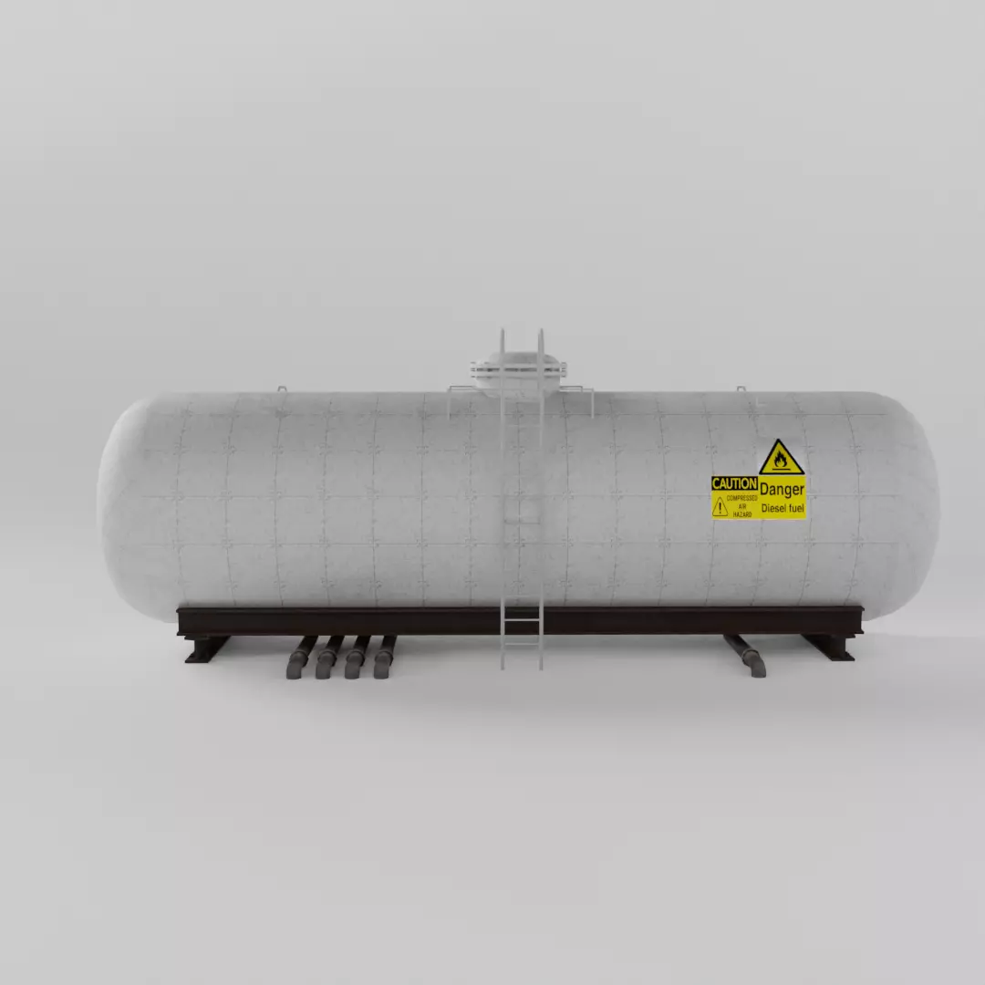 Gas tank Low-poly 3D model