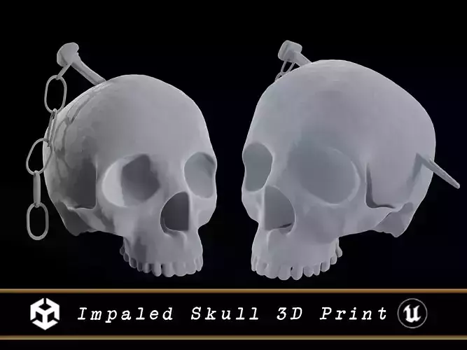 Impaled Skull - 3D Printing 3D print model