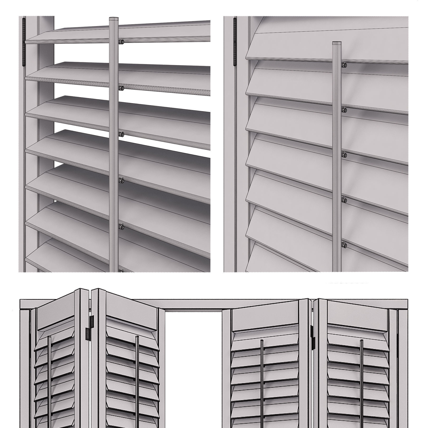 Shutters Doors 3 3D model_6