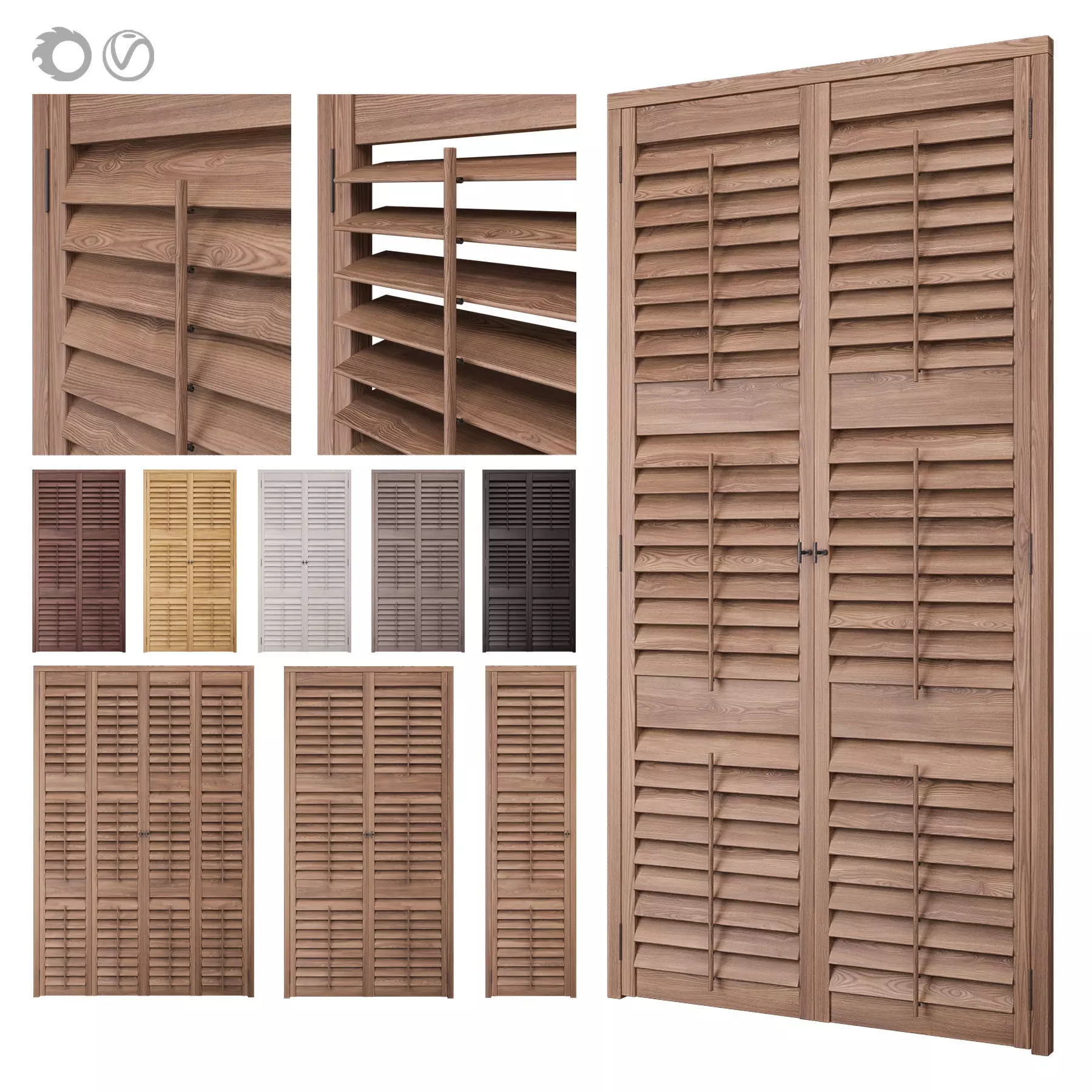 Shutters Doors 4 3D model_0