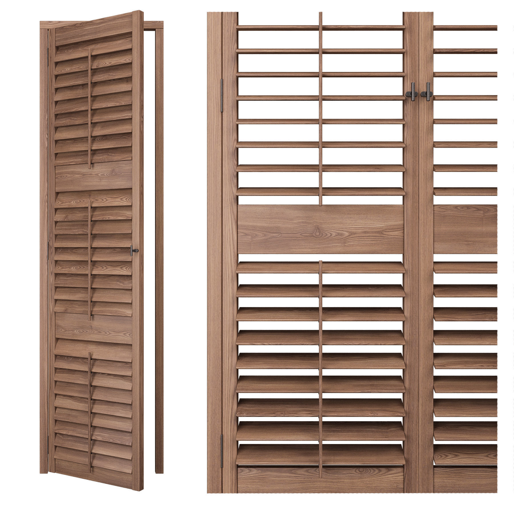 Shutters Doors 4 3D model_4