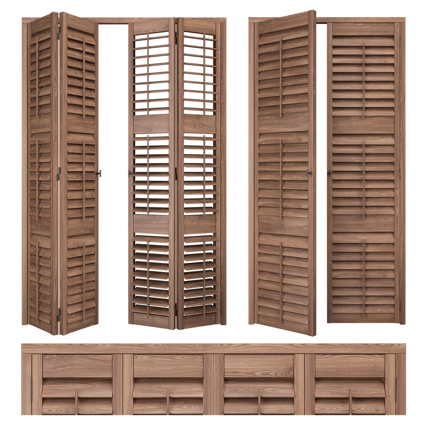 Shutters Doors 4 3D model_3