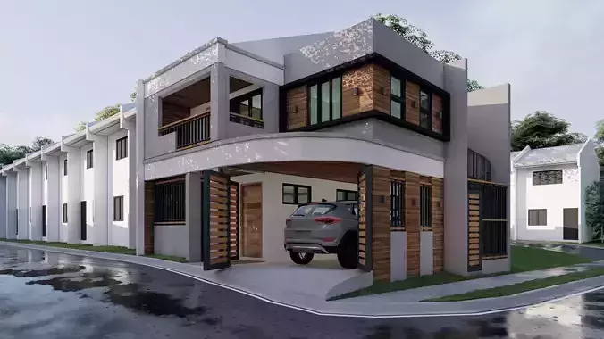Corner Row House Renovation 3D model