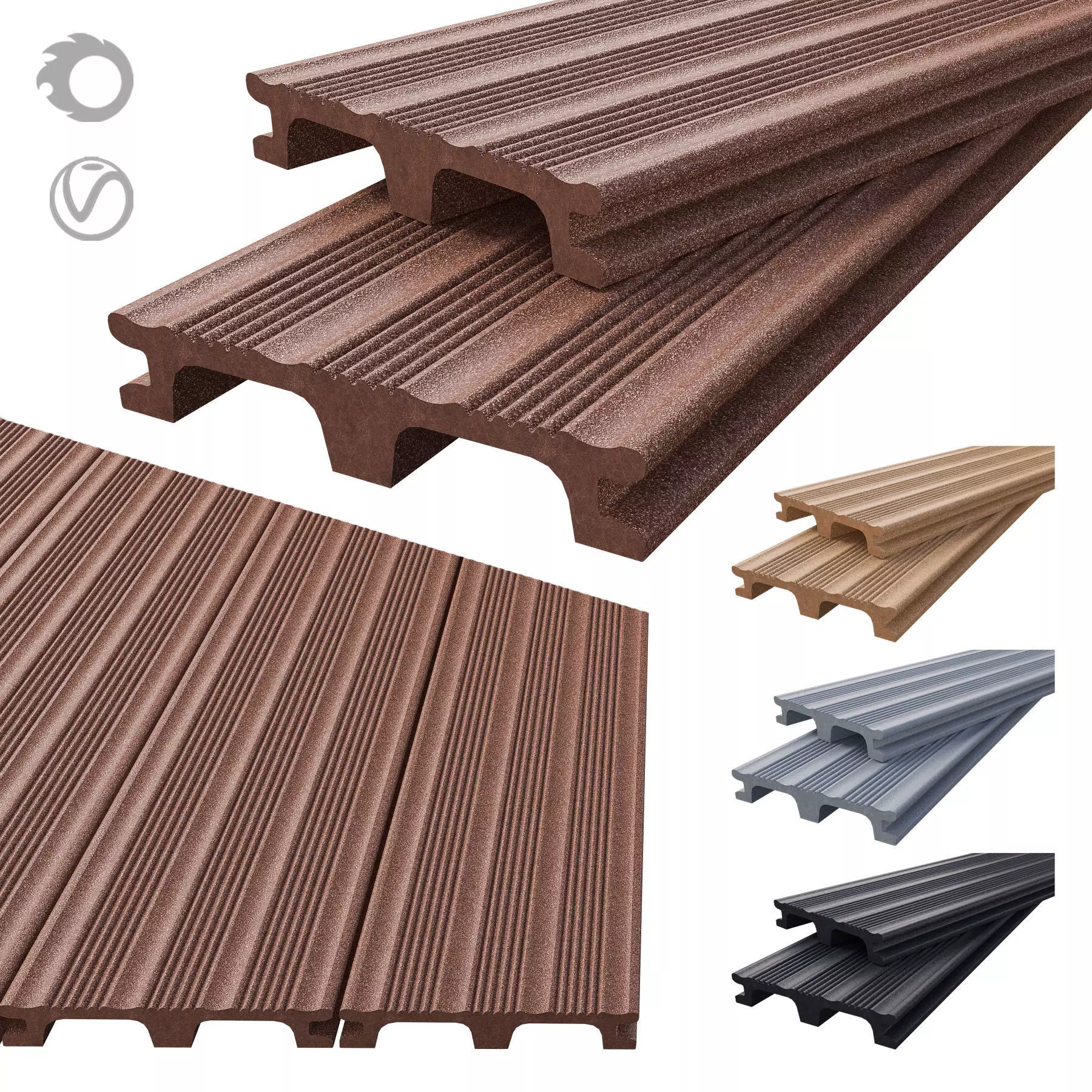 Decking EasyDeck Trend 3D model_0