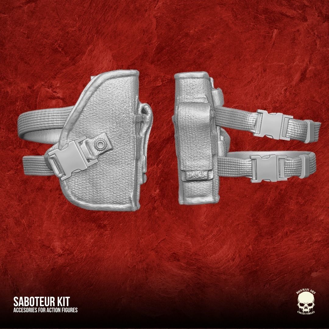 Saboteur Kit 3D printable files for Action Figures 3D print model_2