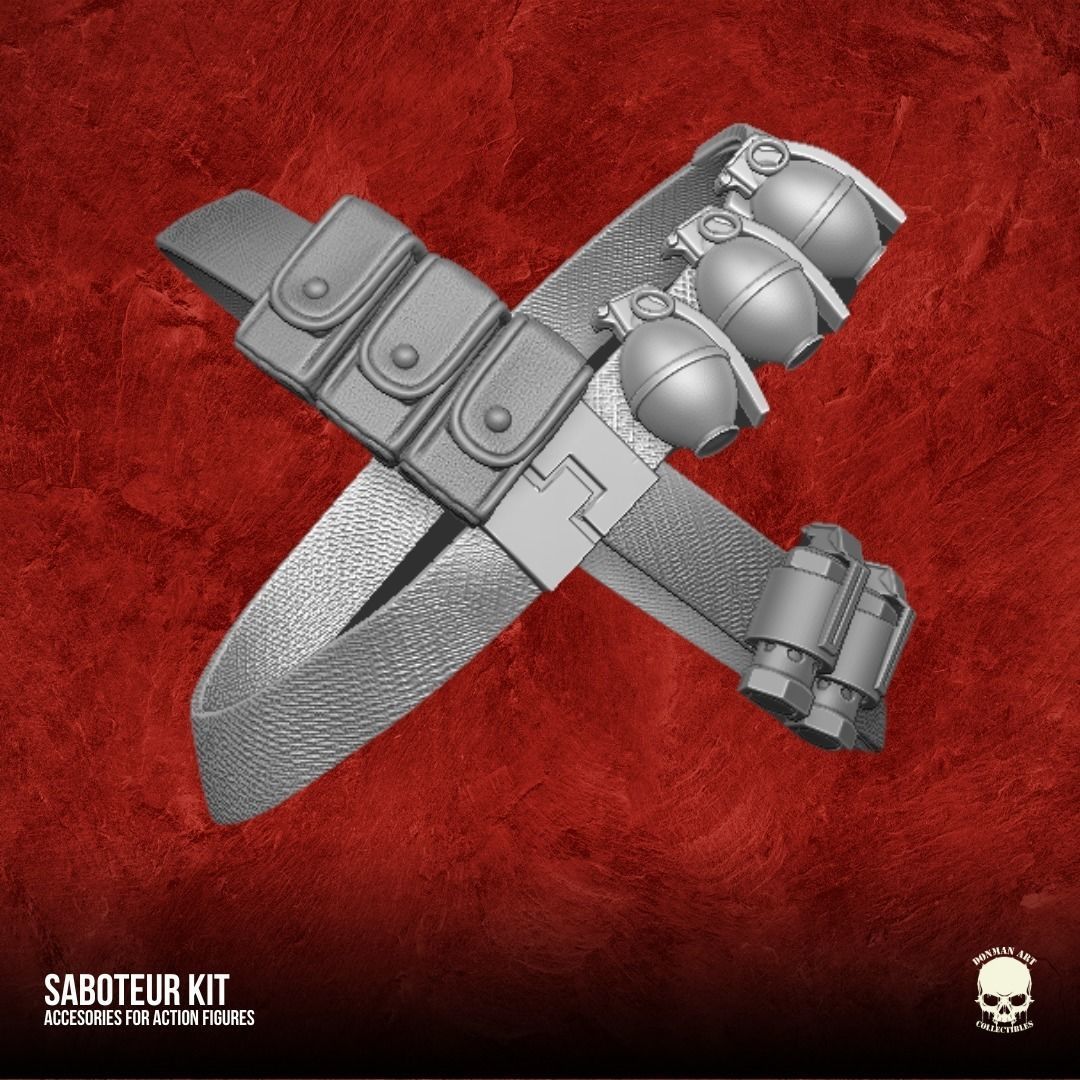 Saboteur Kit 3D printable files for Action Figures 3D print model_9