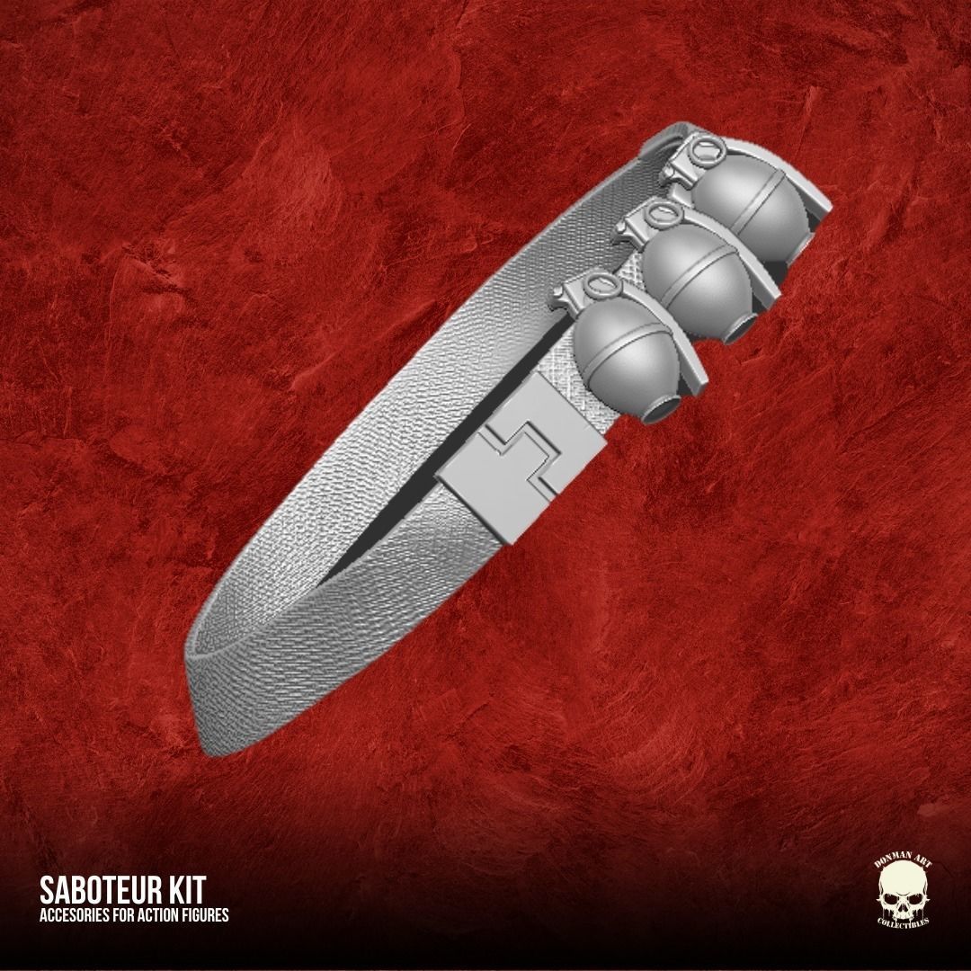 Saboteur Kit 3D printable files for Action Figures 3D print model_21