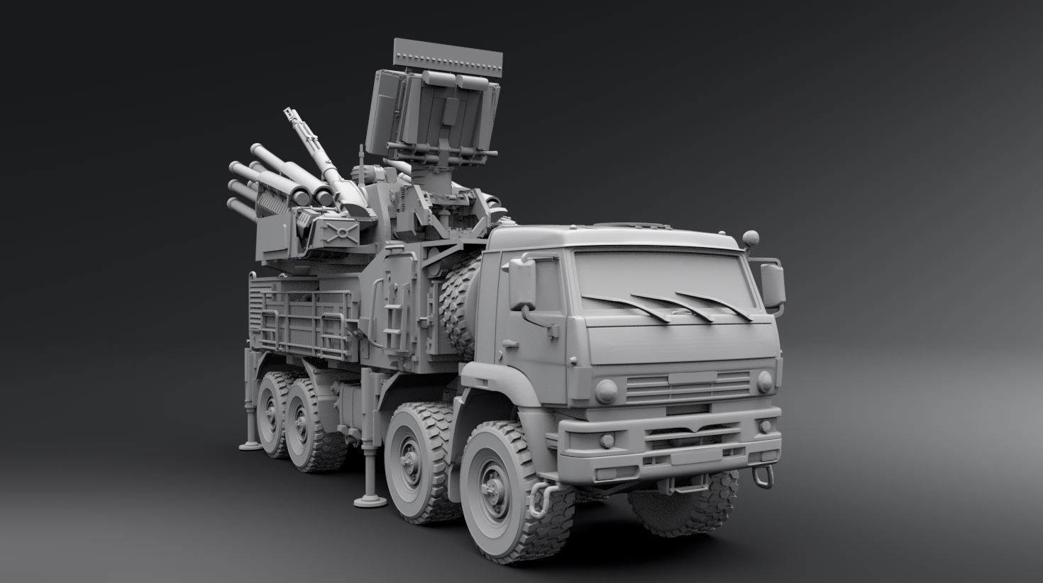 Pantsir S1 Scale model  3D print model_4