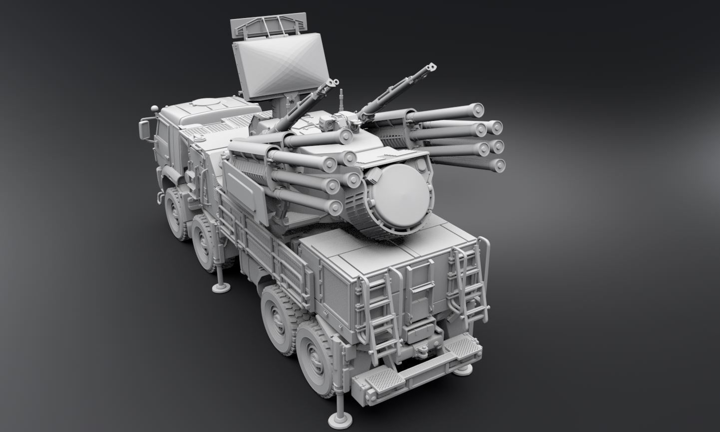 Pantsir S1 Scale model  3D print model_2