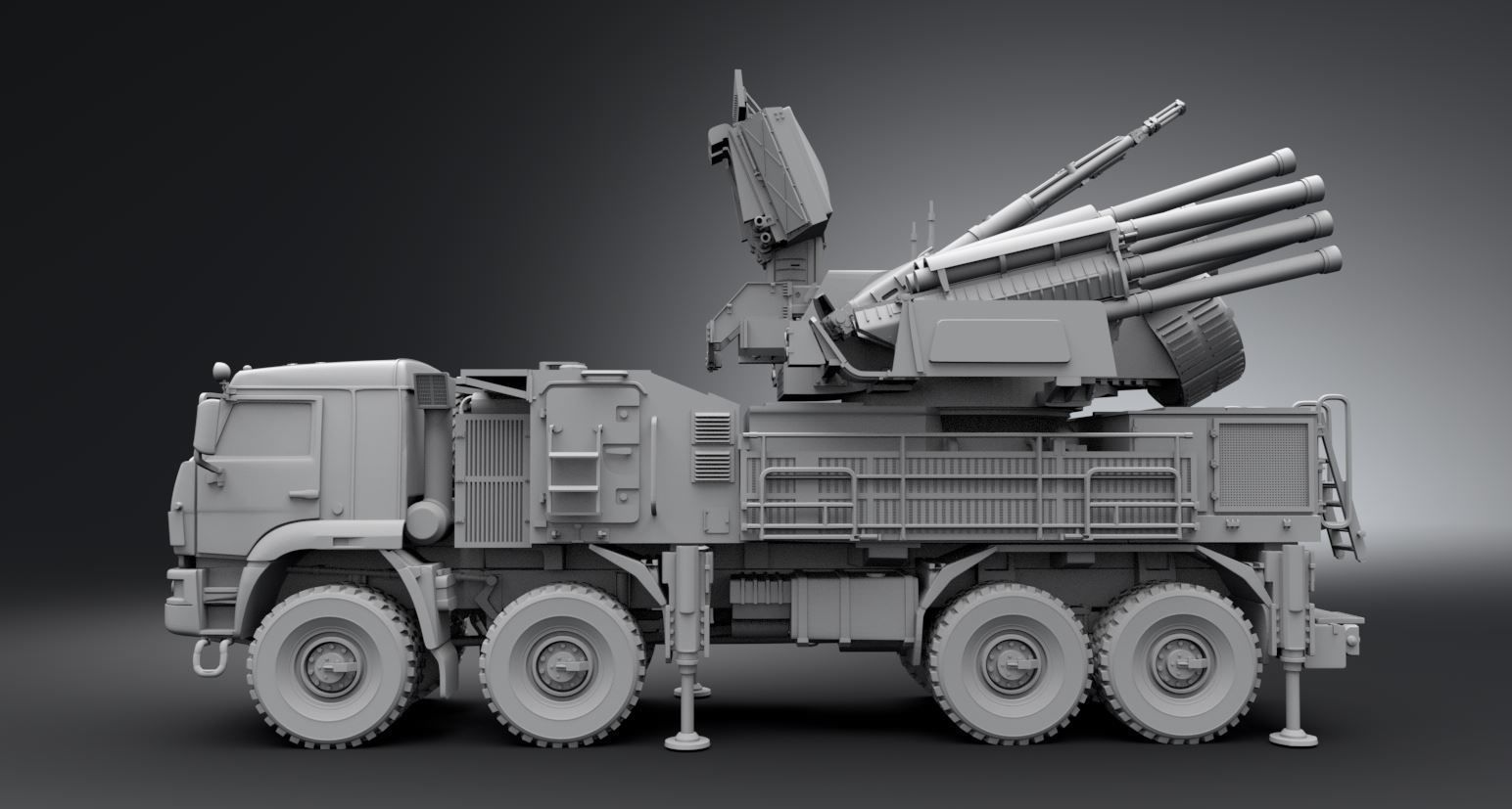 Pantsir S1 Scale model  3D print model_1