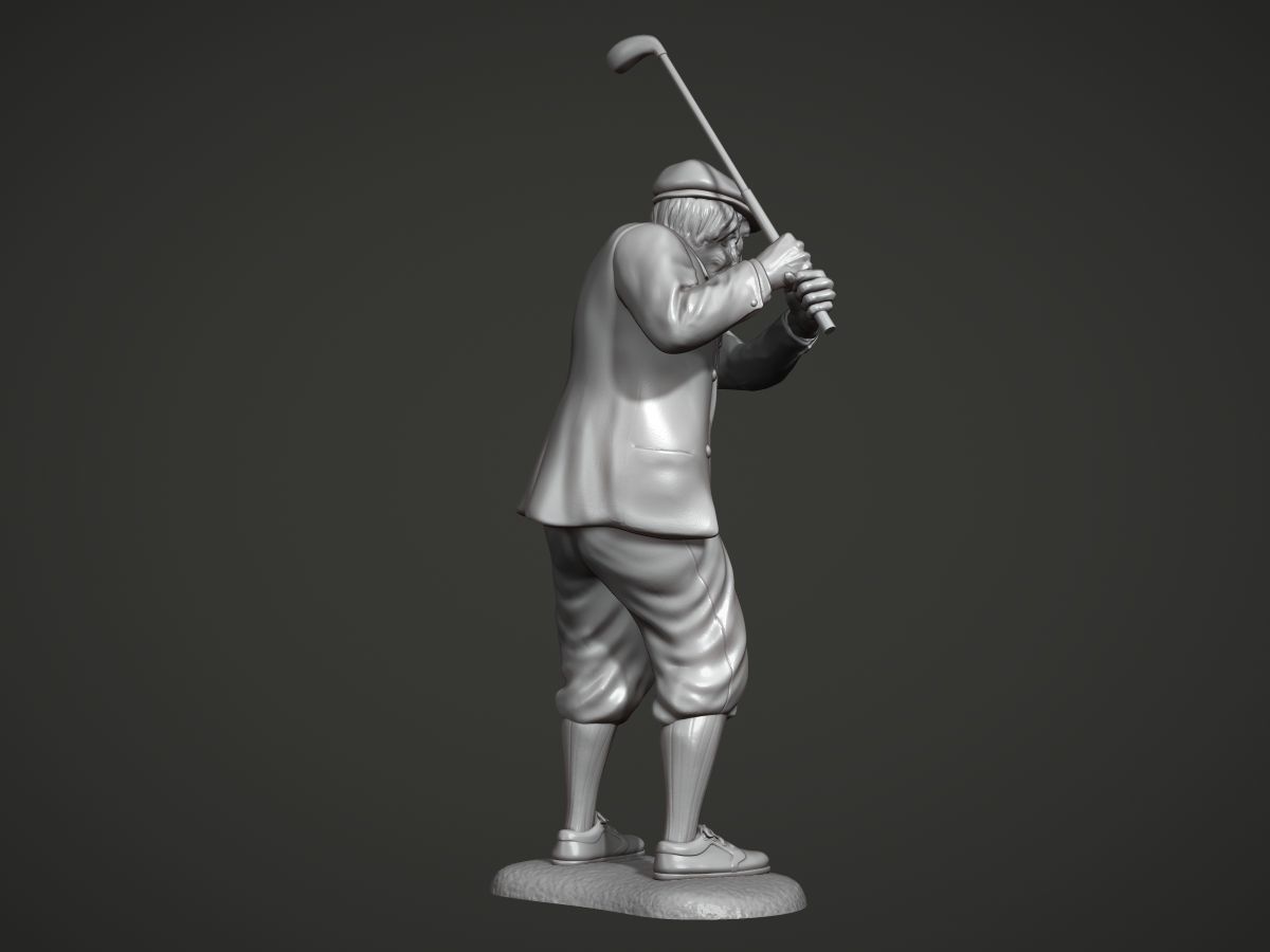 Old Tom Morris Sculpture - Old Golfer 3D print model_4