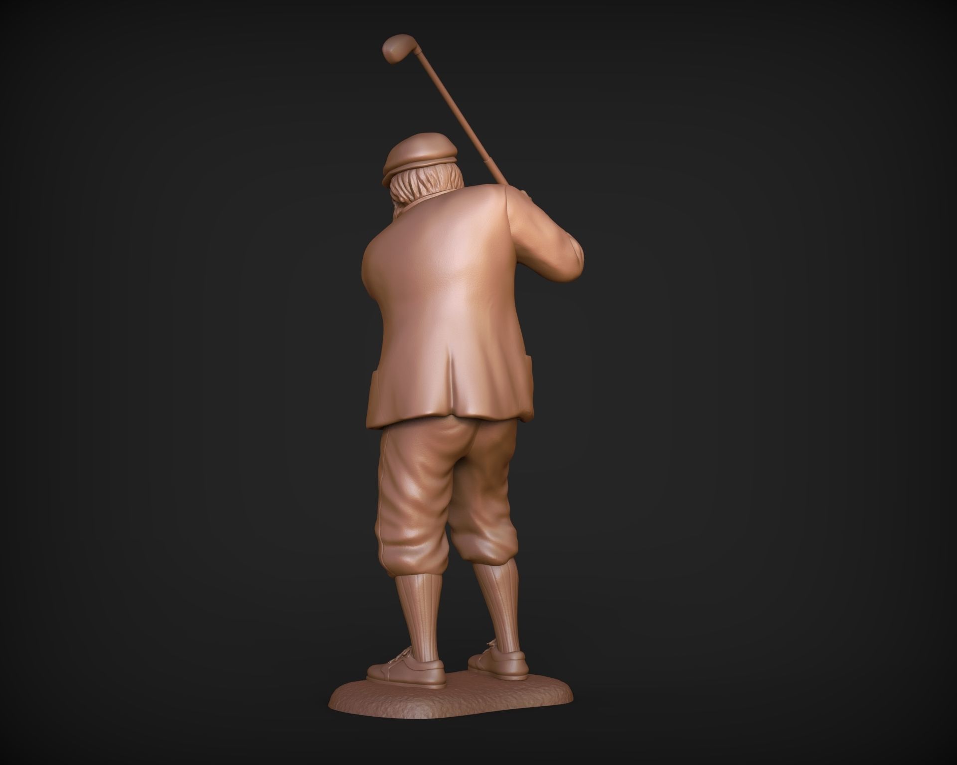 Old Tom Morris Sculpture - Old Golfer 3D print model_22