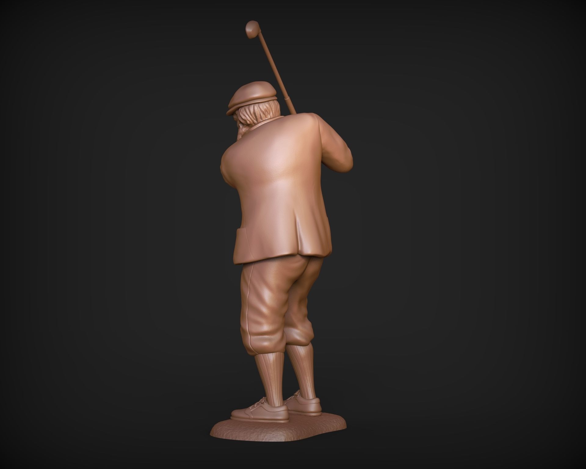 Old Tom Morris Sculpture - Old Golfer 3D print model_23