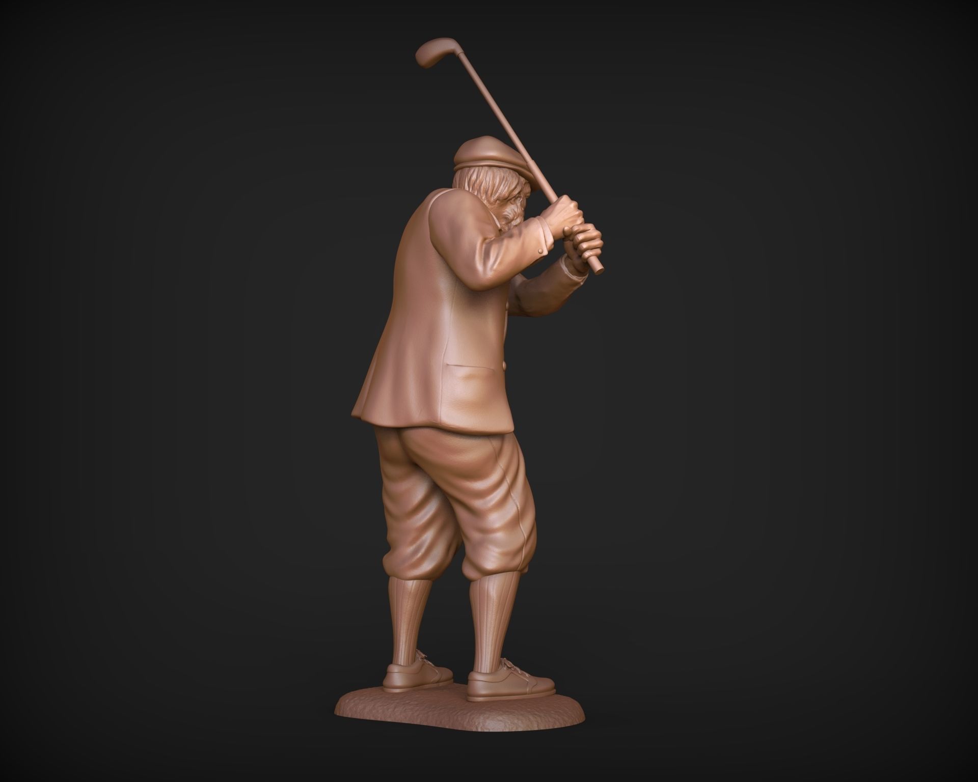 Old Tom Morris Sculpture - Old Golfer 3D print model_18