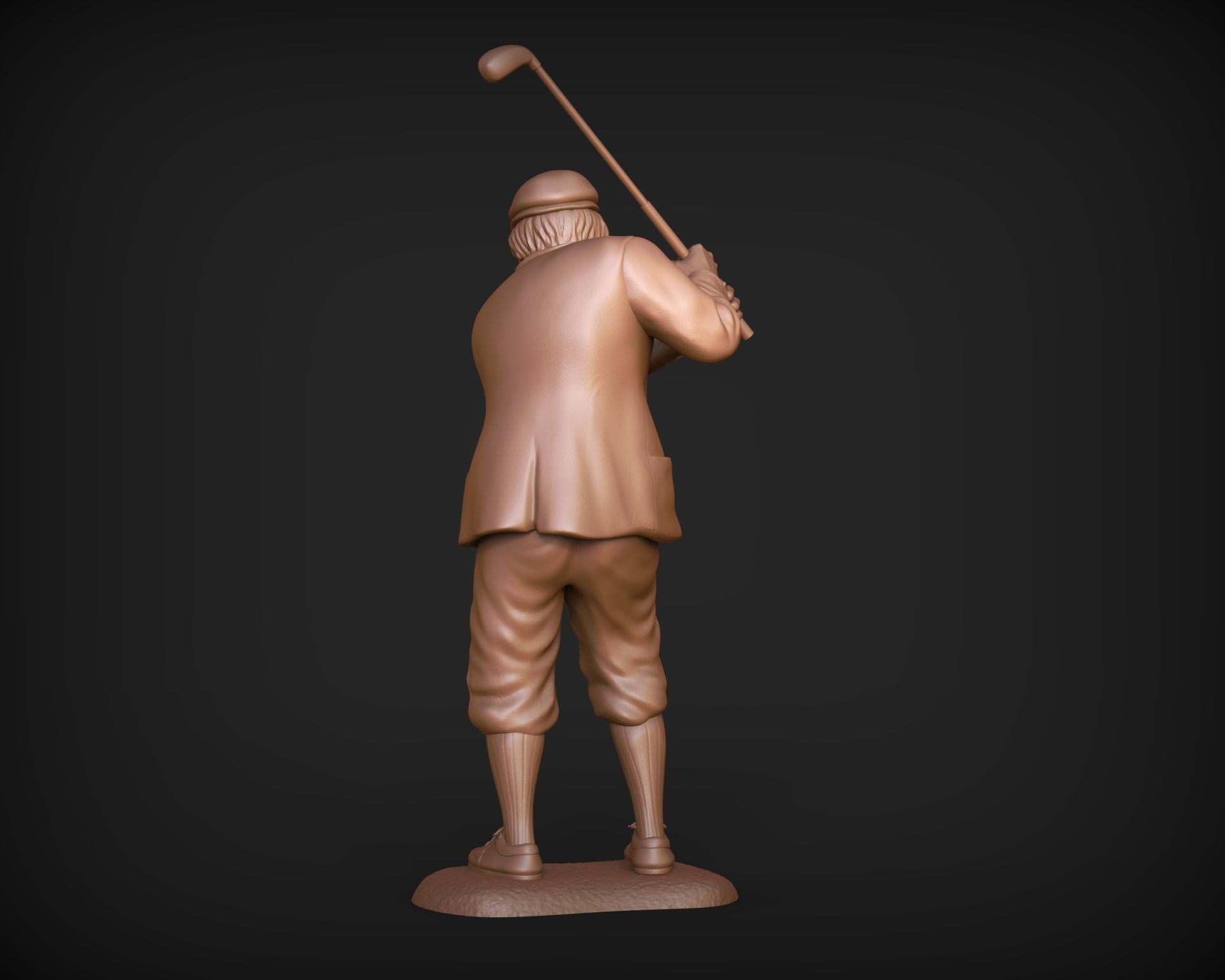 Old Tom Morris Sculpture - Old Golfer 3D print model_21
