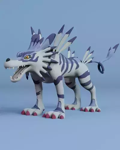 Garurumon 3D print model