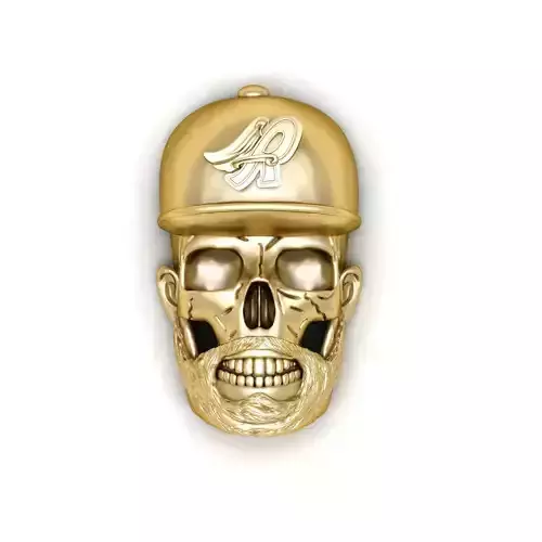 SKULL PENDENT WITH CAP