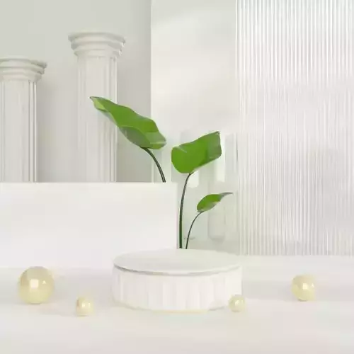 Pallet in the Roman style in white and gold