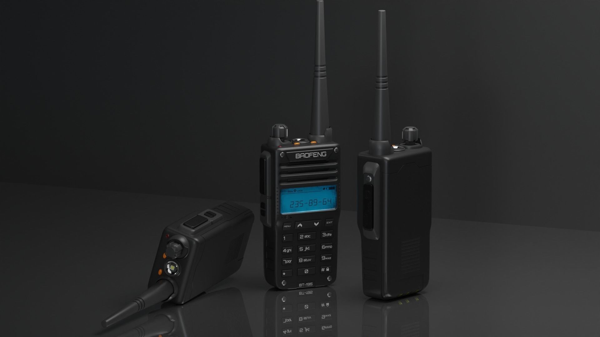 Walkie Talkie 3D Model Low-poly 3D model_2