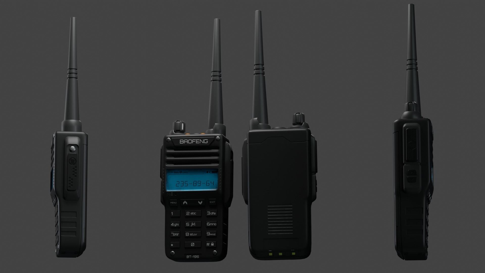 Walkie Talkie 3D Model Low-poly 3D model_1