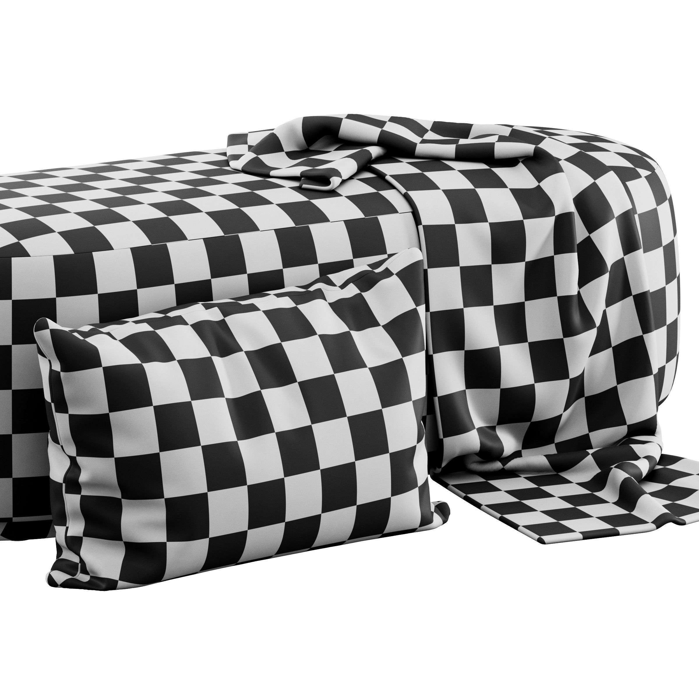 Stock Helsinki Bench 3D model_19