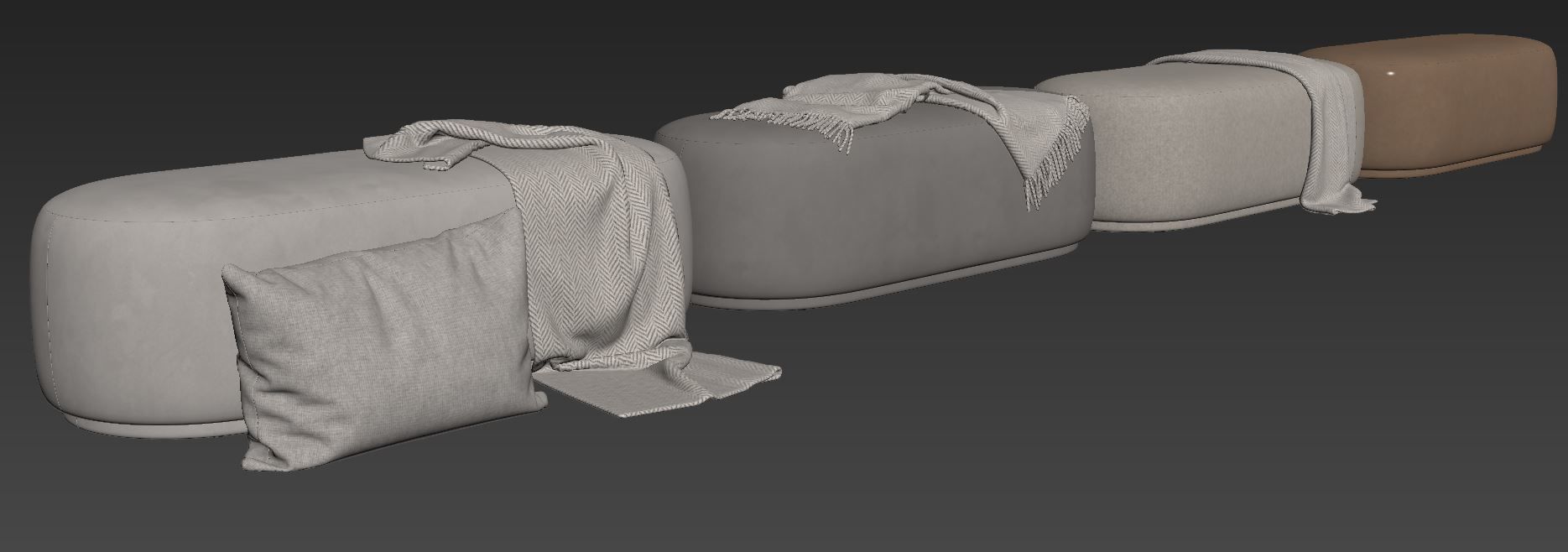 Stock Helsinki Bench 3D model_11