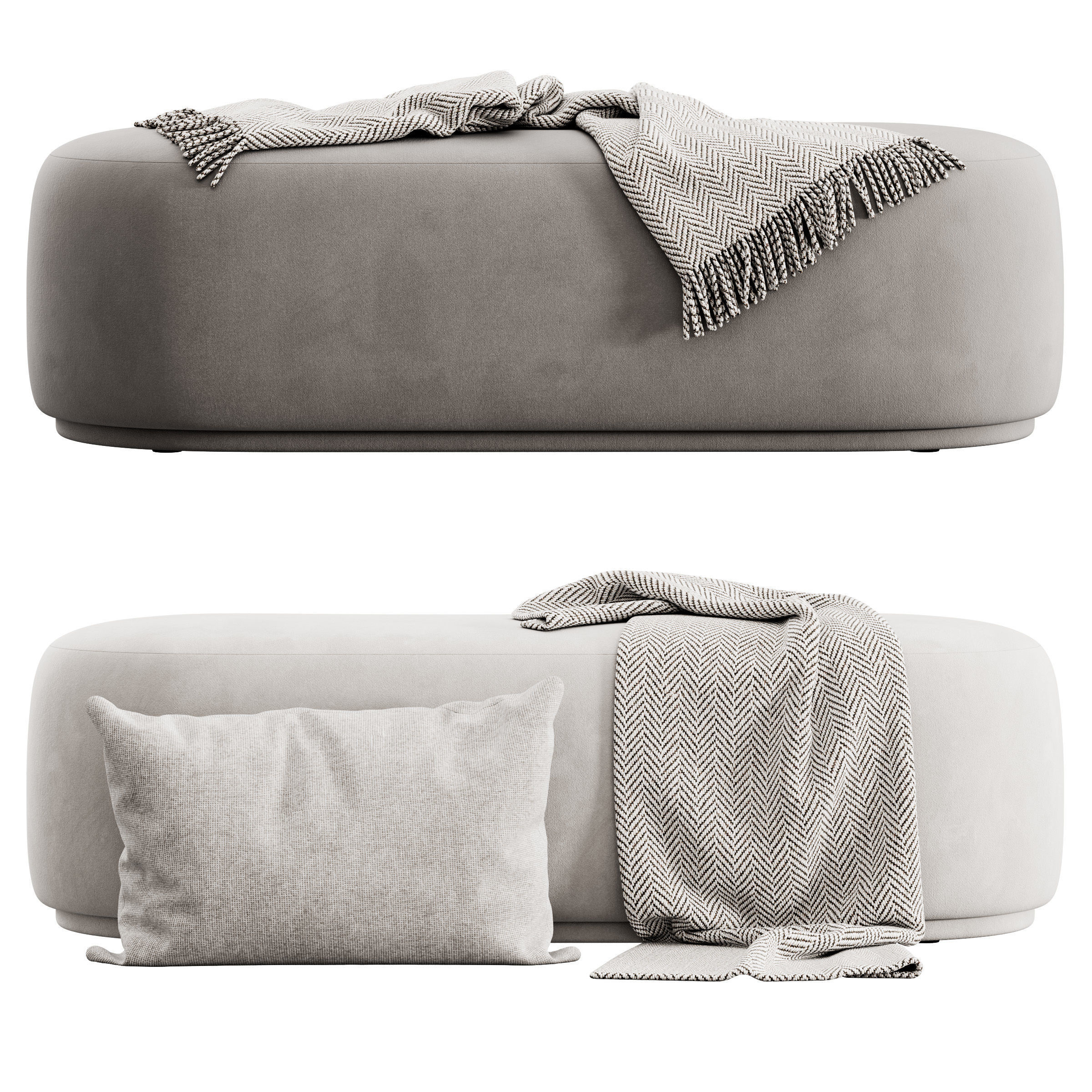Stock Helsinki Bench 3D model_2