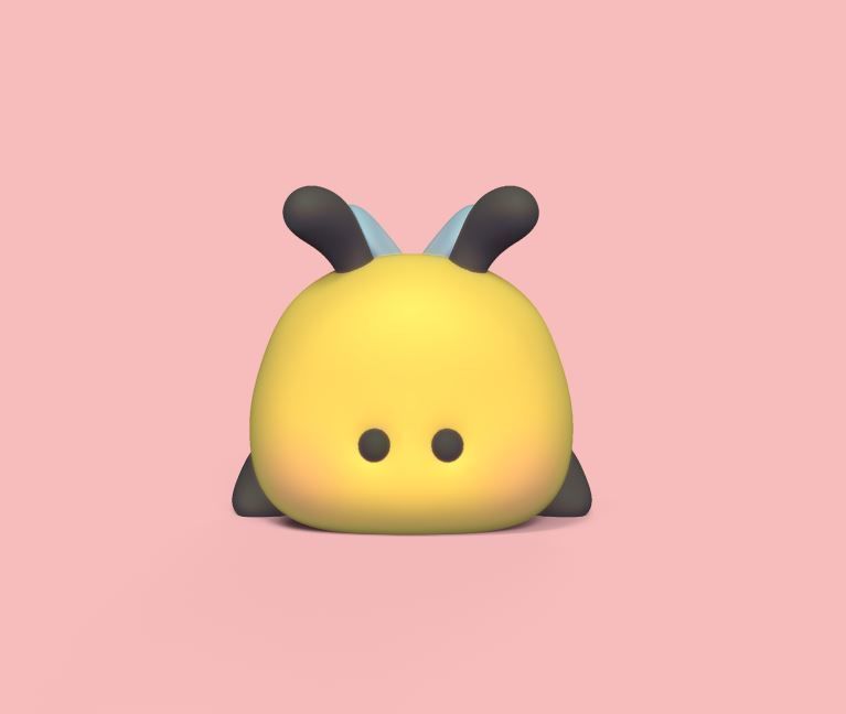 Bee Small Eyes 3D print model_1