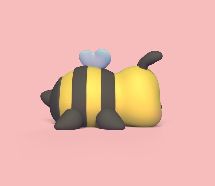 Bee Small Eyes 3D print model_2