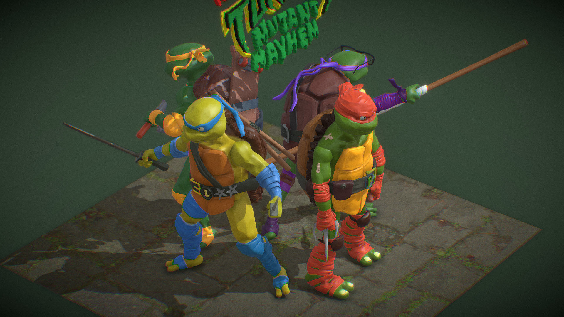TMNT Mutant Mayhem figures Fan Art 3D print model_17