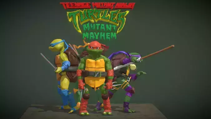 TMNT Mutant Mayhem figures Fan Art 3D print model