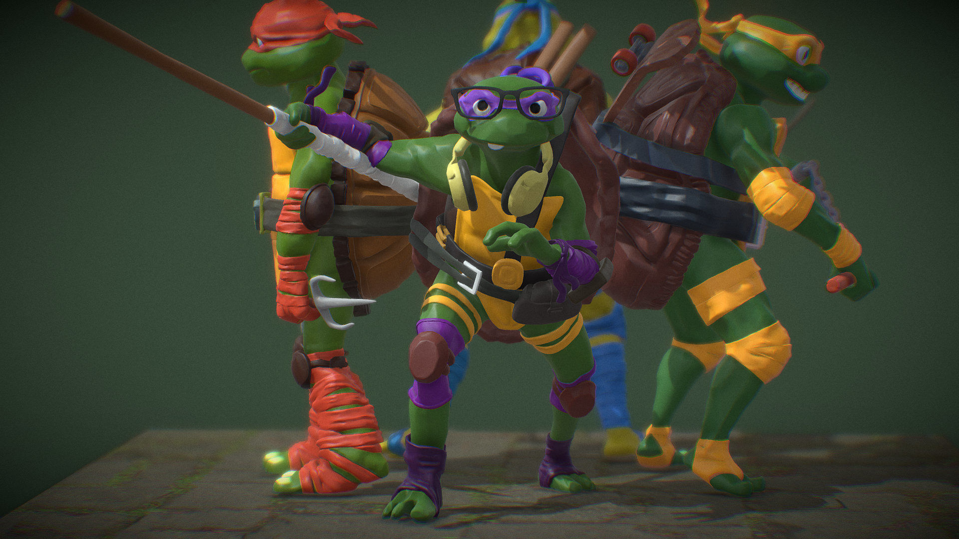 TMNT Mutant Mayhem figures Fan Art 3D print model_16
